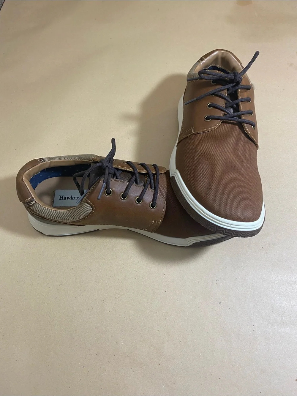 Men's Brown Casual Lace-Up Slip-On Loafers